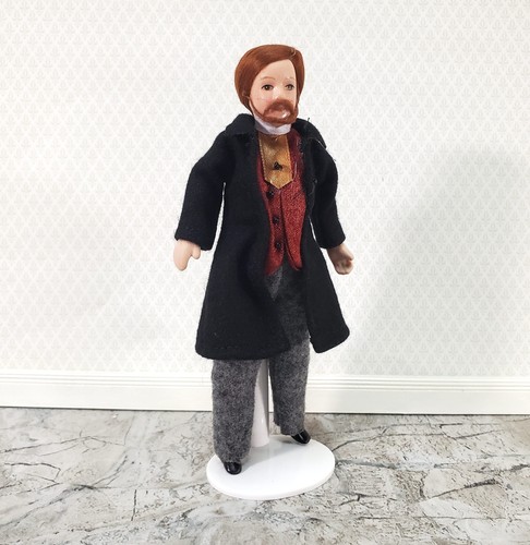 Dollhouse man doll porcelain - man,